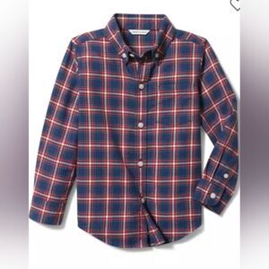 NWOT Janie and Jack Plaid Brushed Twill Shirt Size 18-24 Months Baby Formal